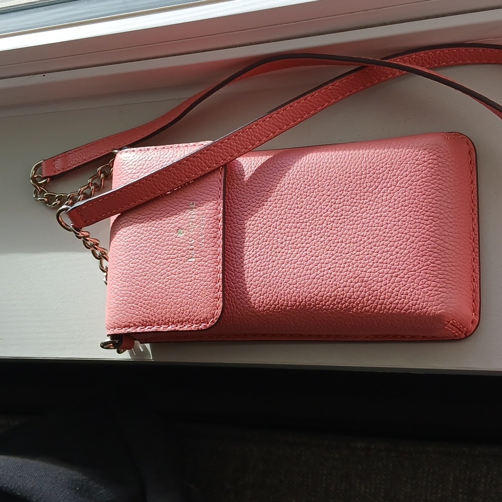 Kate Spade Pink Leather Crossbody Card/Phone Mini Bag NWOT